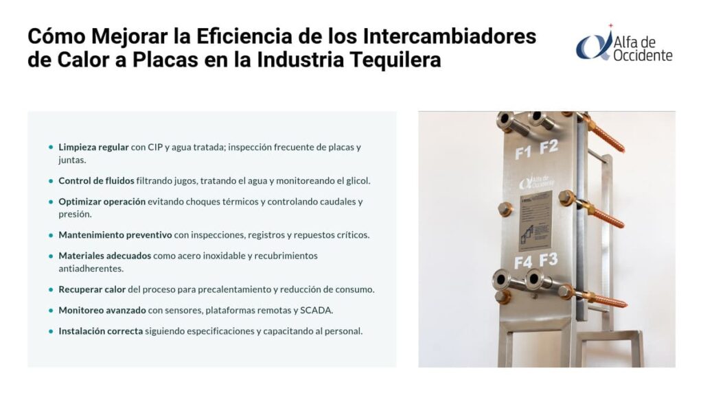 Como mejorar la eficiencia de los intercambiadores de calor a placas en la industria tequilera