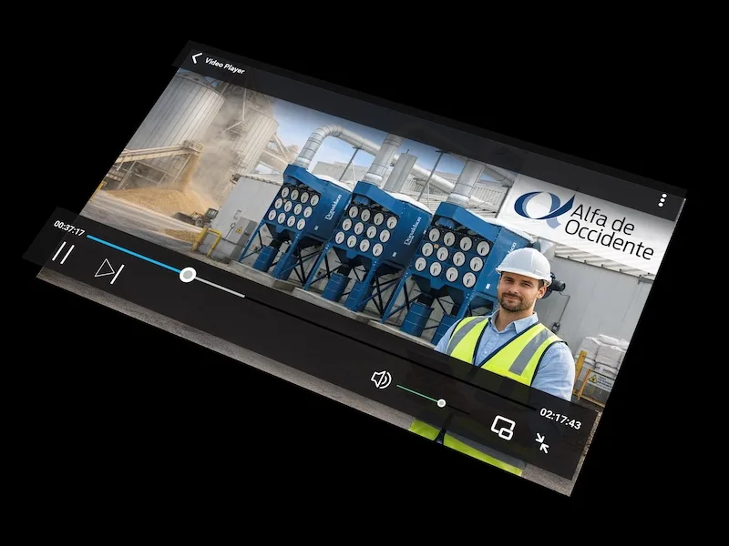 Mockup Videoguía – Polvo en Plantas de Granos