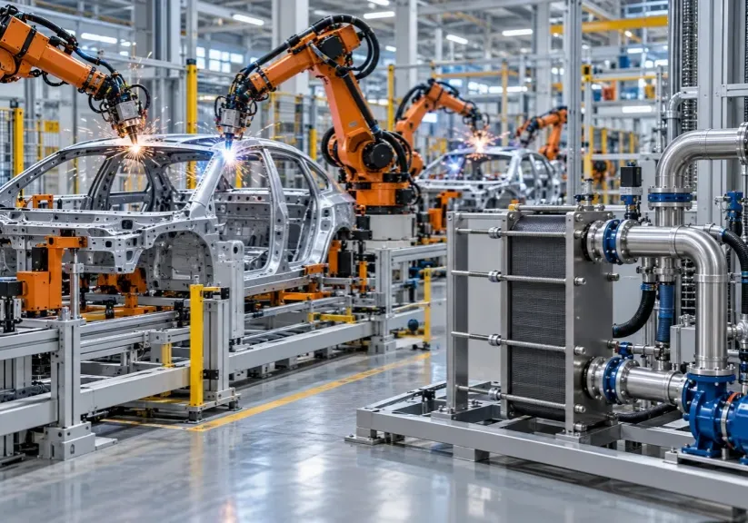 Intercambiador de calor a placas industria automotriz